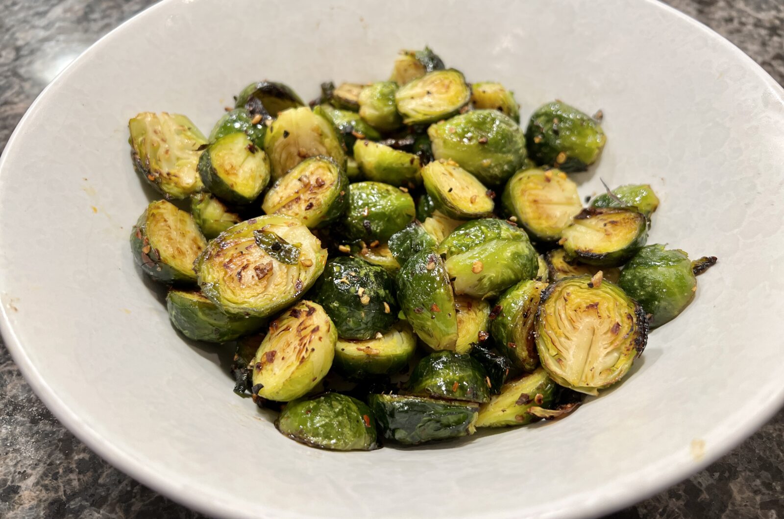 Blanched and Roasted Brussels Sprouts